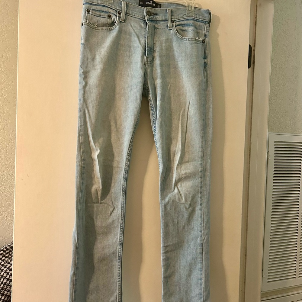 Whitewash Straight Leg Jeans